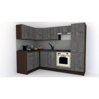 Bucatarie de Colt GENA NEW 1 ST. 140-250, Cu Corp de Cuptor, Wenge / Decor K352